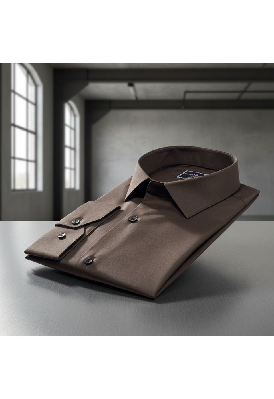 Büyük Beden Slim Fit Uzun Kol Düz Renk Saten Erkek Gömlek 4GMK313039023 - Giovanni Fratelli