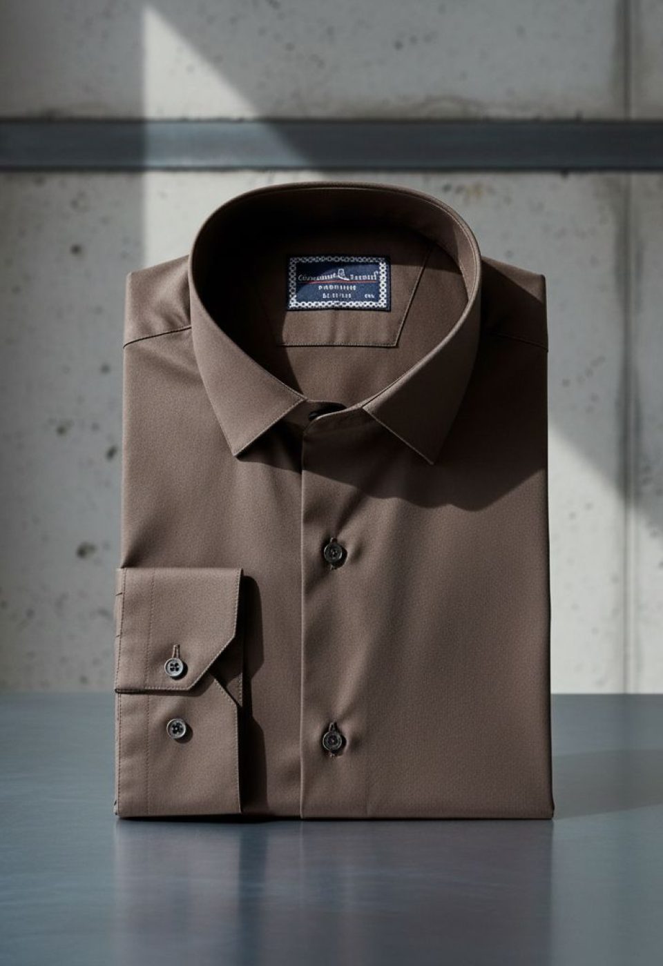 Büyük Beden Slim Fit Uzun Kol Düz Renk Saten Erkek Gömlek 4GMK313039023 - Giovanni Fratelli