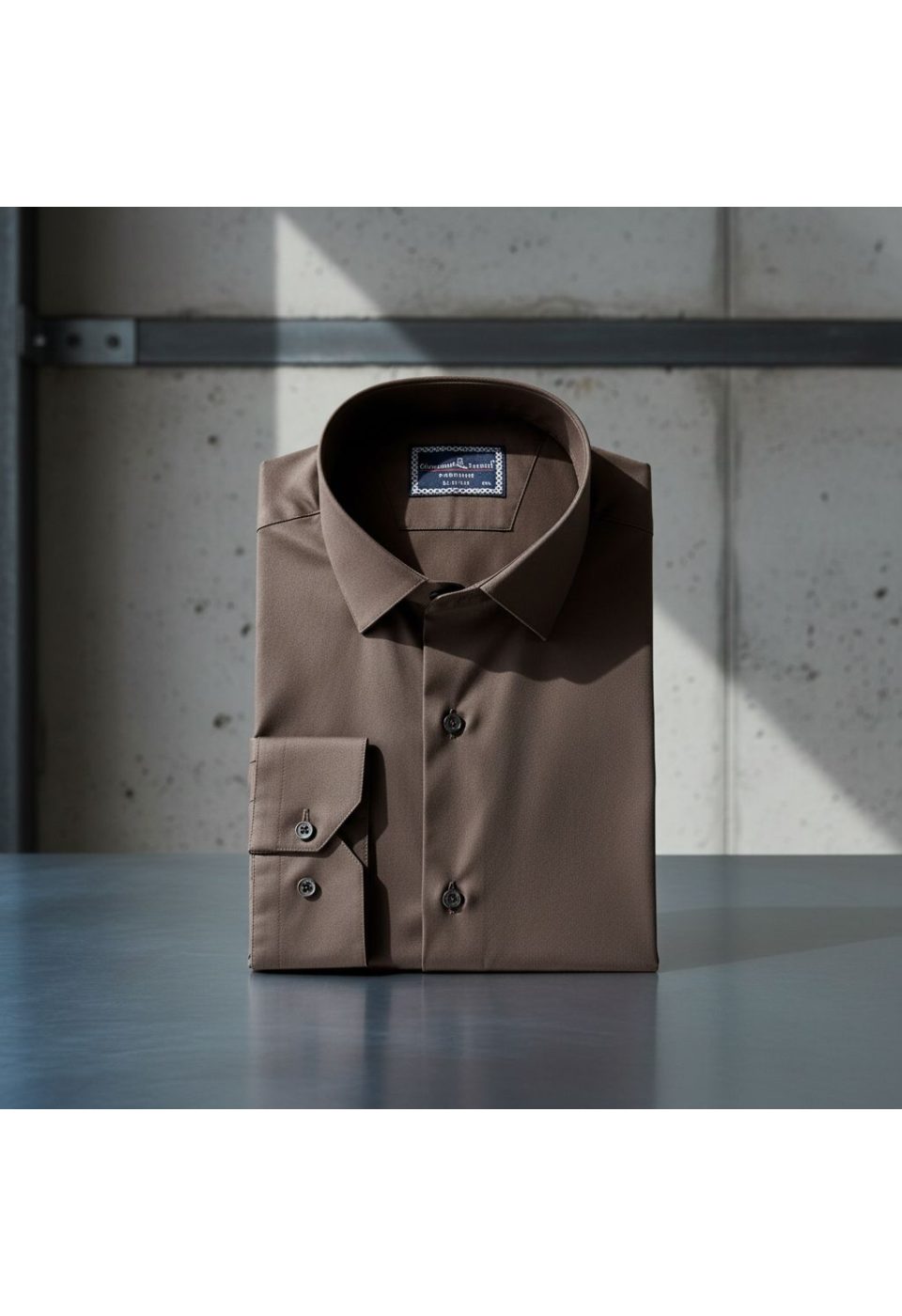 Büyük Beden Slim Fit Uzun Kol Düz Renk Saten Erkek Gömlek 4GMK313039023 - Giovanni Fratelli