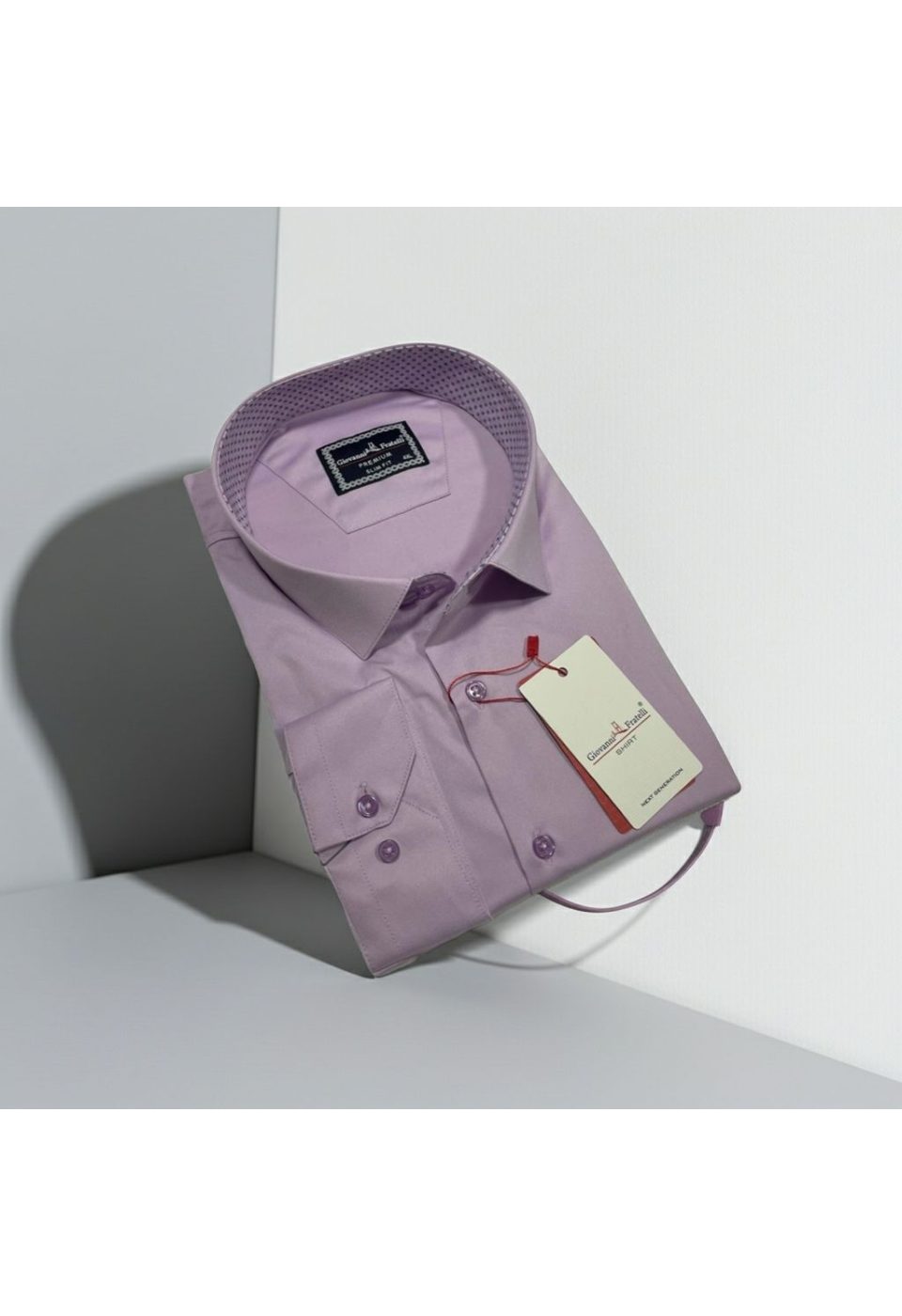 3042 BT CR SATIN 004 Büyük Beden Slim Fit Uzun Kol Düz Renk Saten Erkek Gömlek 4GMK313042004 - Giovanni Fratelli