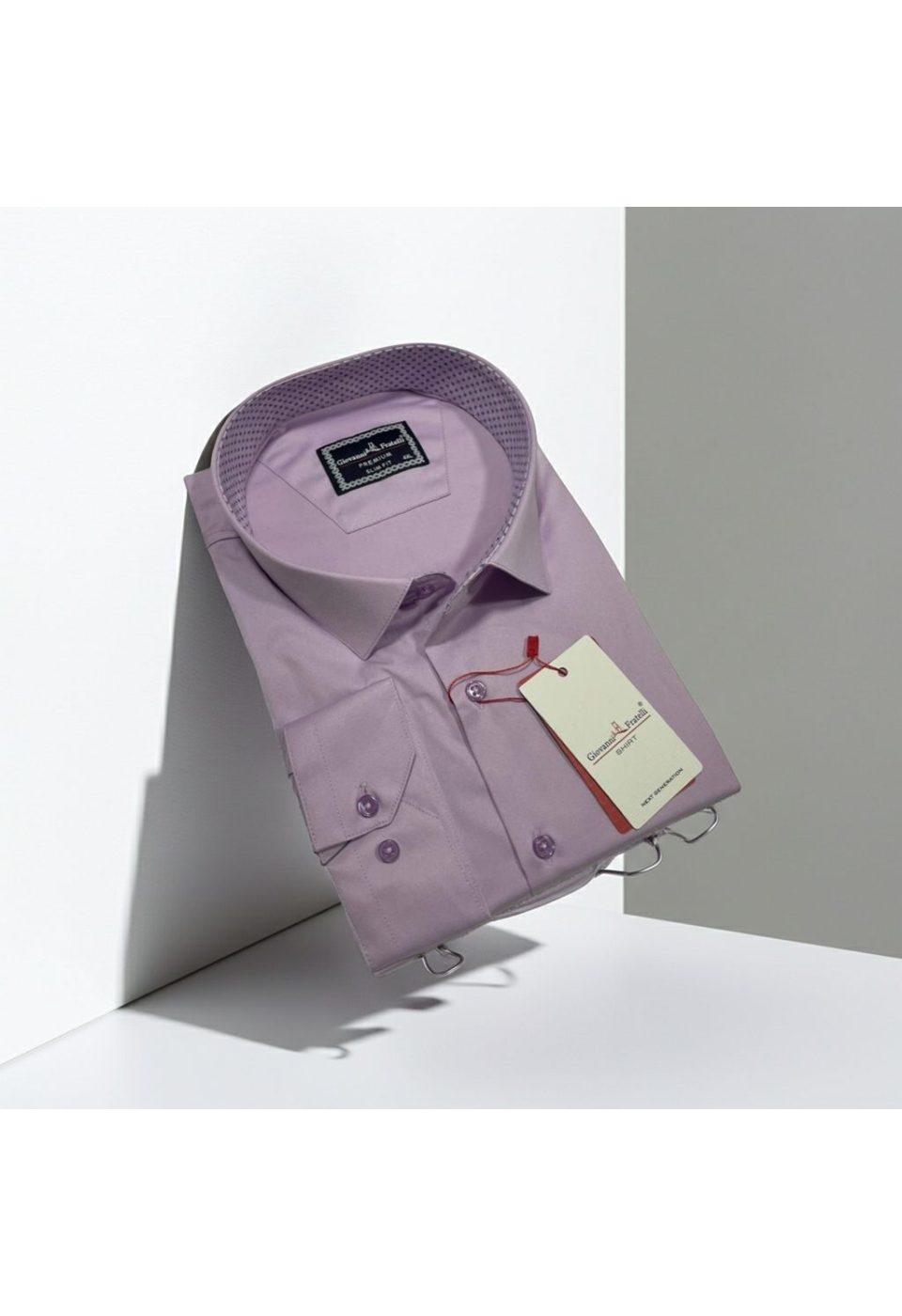 3042 BT CR SATIN 004 Büyük Beden Slim Fit Uzun Kol Düz Renk Saten Erkek Gömlek 4GMK313042004 - Giovanni Fratelli