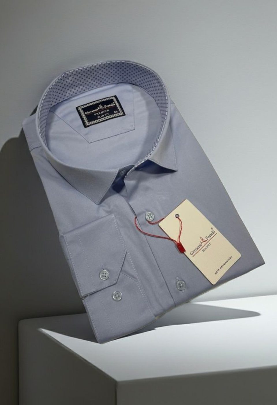 Büyük Beden Slim Fit Uzun Kol Düz Renk Saten Erkek Gömlek 4GMK313042007