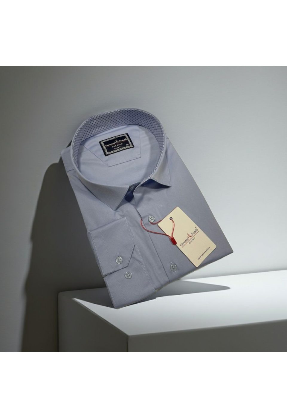 3042 BT CR SATIN 007 Büyük Beden Slim Fit Uzun Kol Düz Renk Saten Erkek Gömlek 4GMK313042007 - Giovanni Fratelli