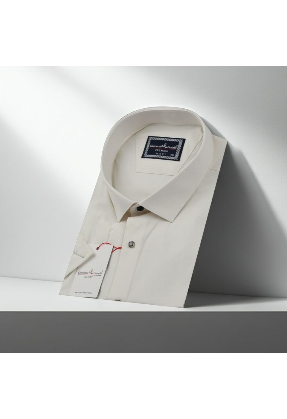 Büyük Beden Slim Fit Kısa Kol Oxford Düz Renk Erkek Gömlek 4GMK313048002 - Giovanni Fratelli
