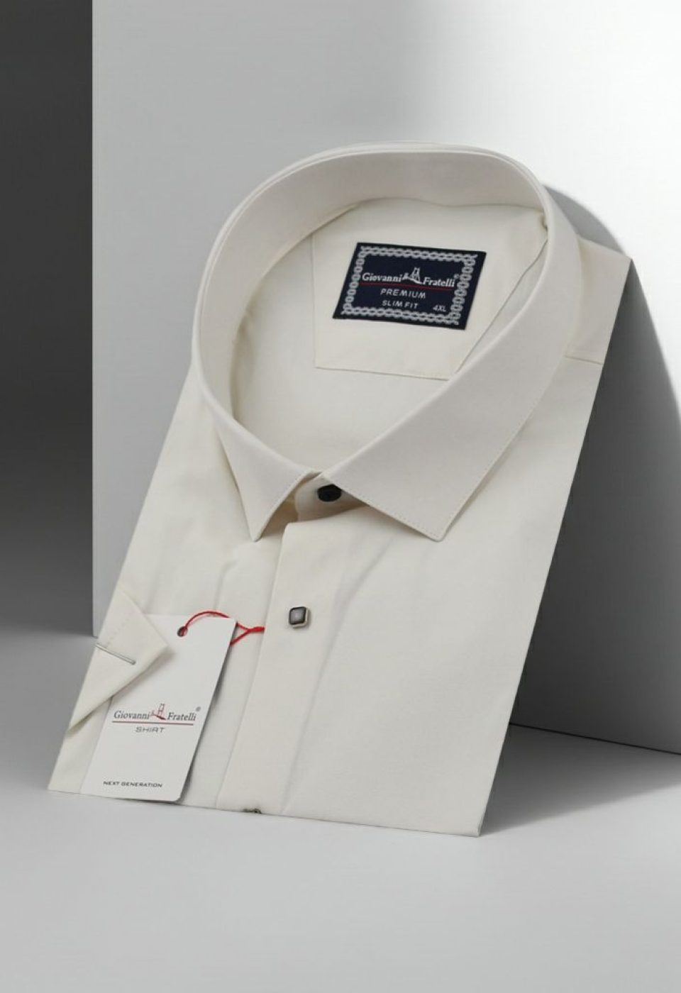 Büyük Beden Slim Fit Kısa Kol Oxford Düz Renk Erkek Gömlek 4GMK313048002 - Giovanni Fratelli