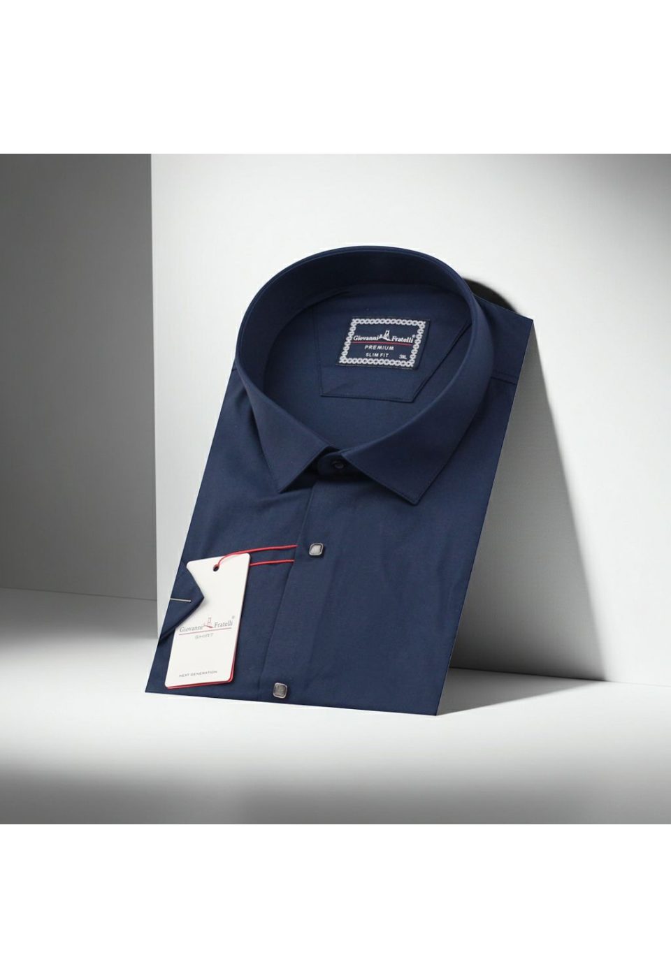 Büyük Beden Slim Fit Kısa Kol Oxford Düz Renk Erkek Gömlek 4GMK313048005 - Giovanni Fratelli