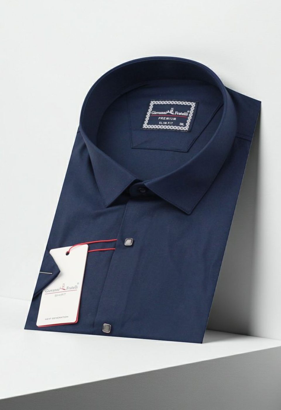 Büyük Beden Slim Fit Kısa Kol Oxford Düz Renk Erkek Gömlek 4GMK313048005 - Giovanni Fratelli