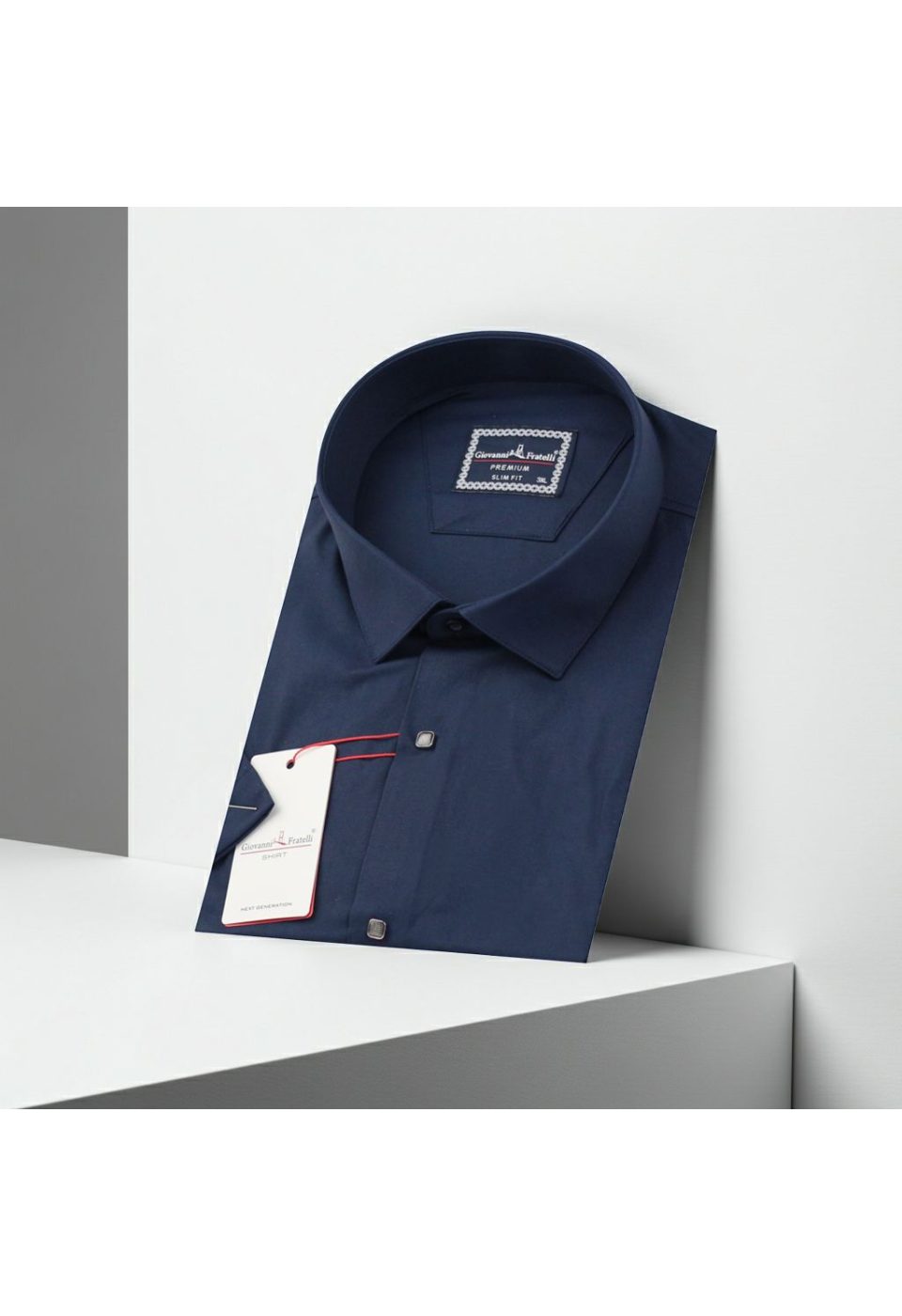 Büyük Beden Slim Fit Kısa Kol Oxford Düz Renk Erkek Gömlek 4GMK313048005 - Giovanni Fratelli