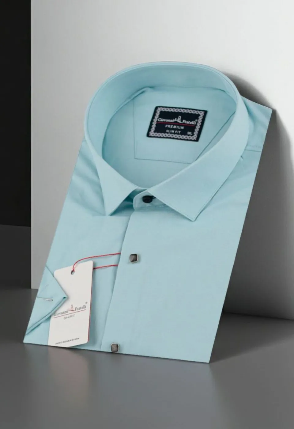 Büyük Beden Slim Fit Kısa Kol Oxford Düz Renk Erkek Gömlek 4GMK313048007
