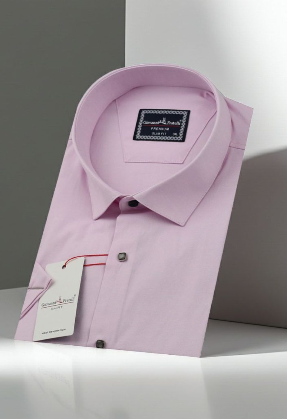 Büyük Beden Slim Fit Kısa Kol Oxford Düz Renk Erkek Gömlek 4GMK313048008