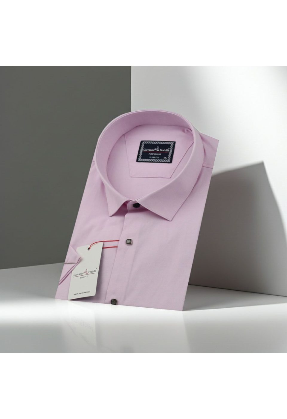 3048 BT CR K OXFORD 008 Büyük Beden Slim Fit Kısa Kol Oxford Düz Renk Erkek Gömlek 4GMK313048008 - Giovanni Fratelli
