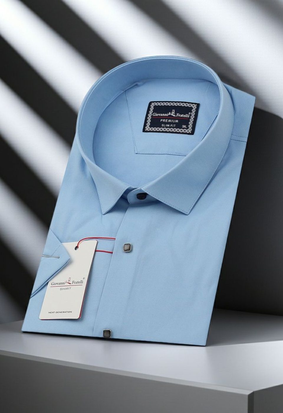 Büyük Beden Slim Fit Kısa Kol Oxford Düz Renk Erkek Gömlek 4GMK313048009