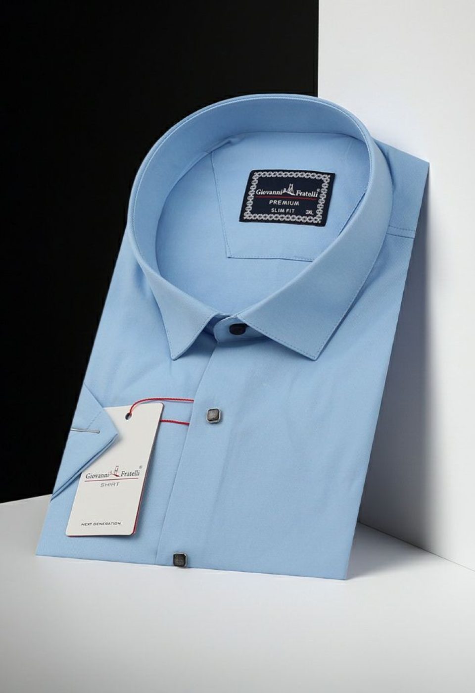 Büyük Beden Slim Fit Kısa Kol Oxford Düz Renk Erkek Gömlek 4GMK313048009