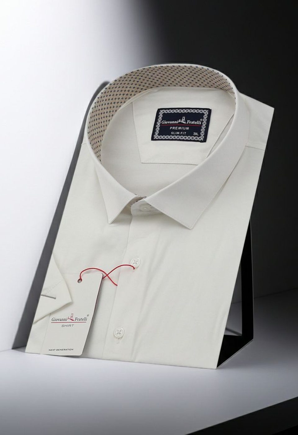 Büyük Beden Slim Fit Kısa Kol Düz Renk Erkek Gömlek 4GMK313049002