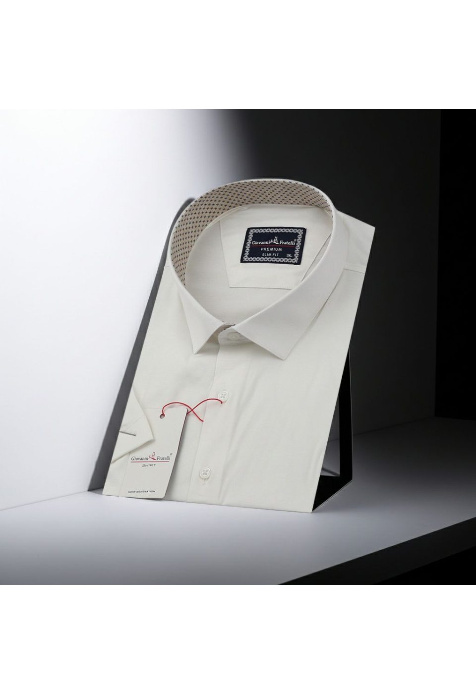 3049 BT CR K SATIN 002 Büyük Beden Slim Fit Kısa Kol Düz Renk Erkek Gömlek 4GMK313049002 - Giovanni Fratelli