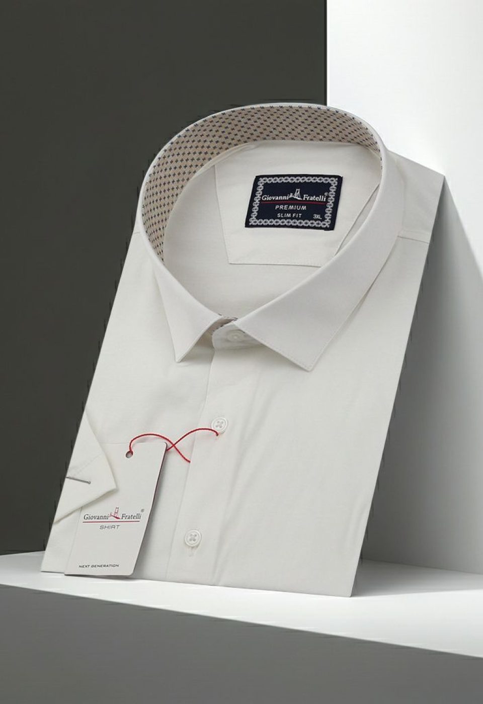 Büyük Beden Slim Fit Kısa Kol Düz Renk Erkek Gömlek 4GMK313049002