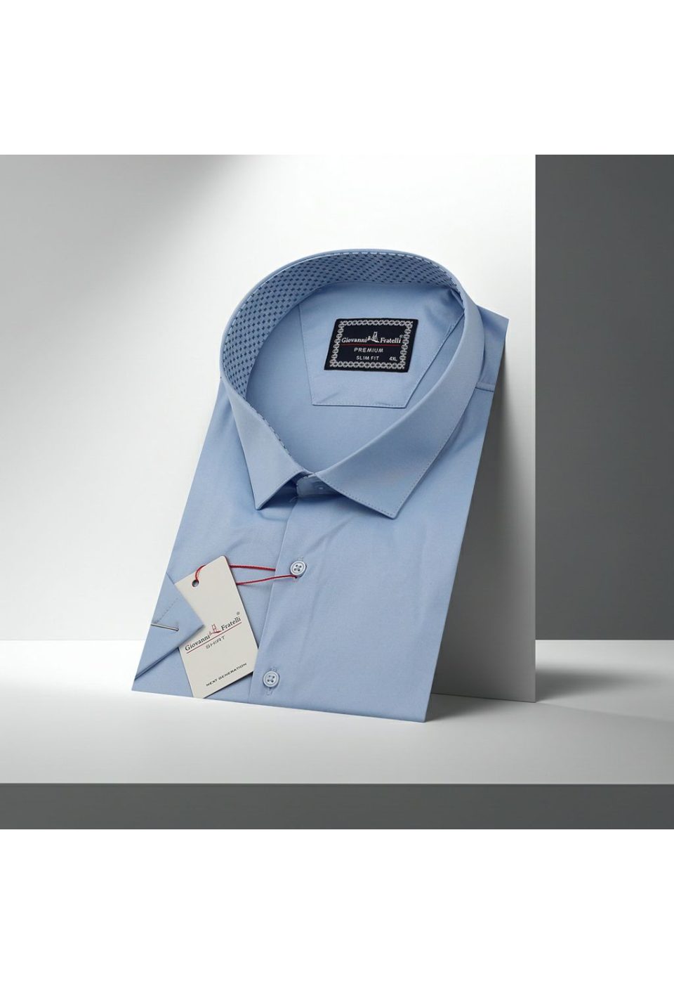 3049 BT CR K SATIN 003 Büyük Beden Slim Fit Kısa Kol Düz Renk Erkek Gömlek 4GMK313049003 - Giovanni Fratelli