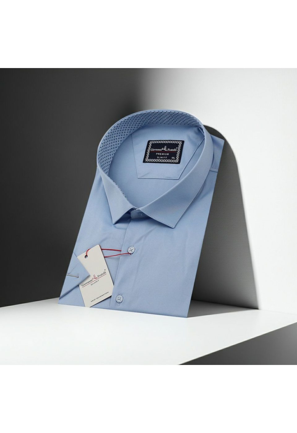 3049 BT CR K SATIN 003 Büyük Beden Slim Fit Kısa Kol Düz Renk Erkek Gömlek 4GMK313049003 - Giovanni Fratelli