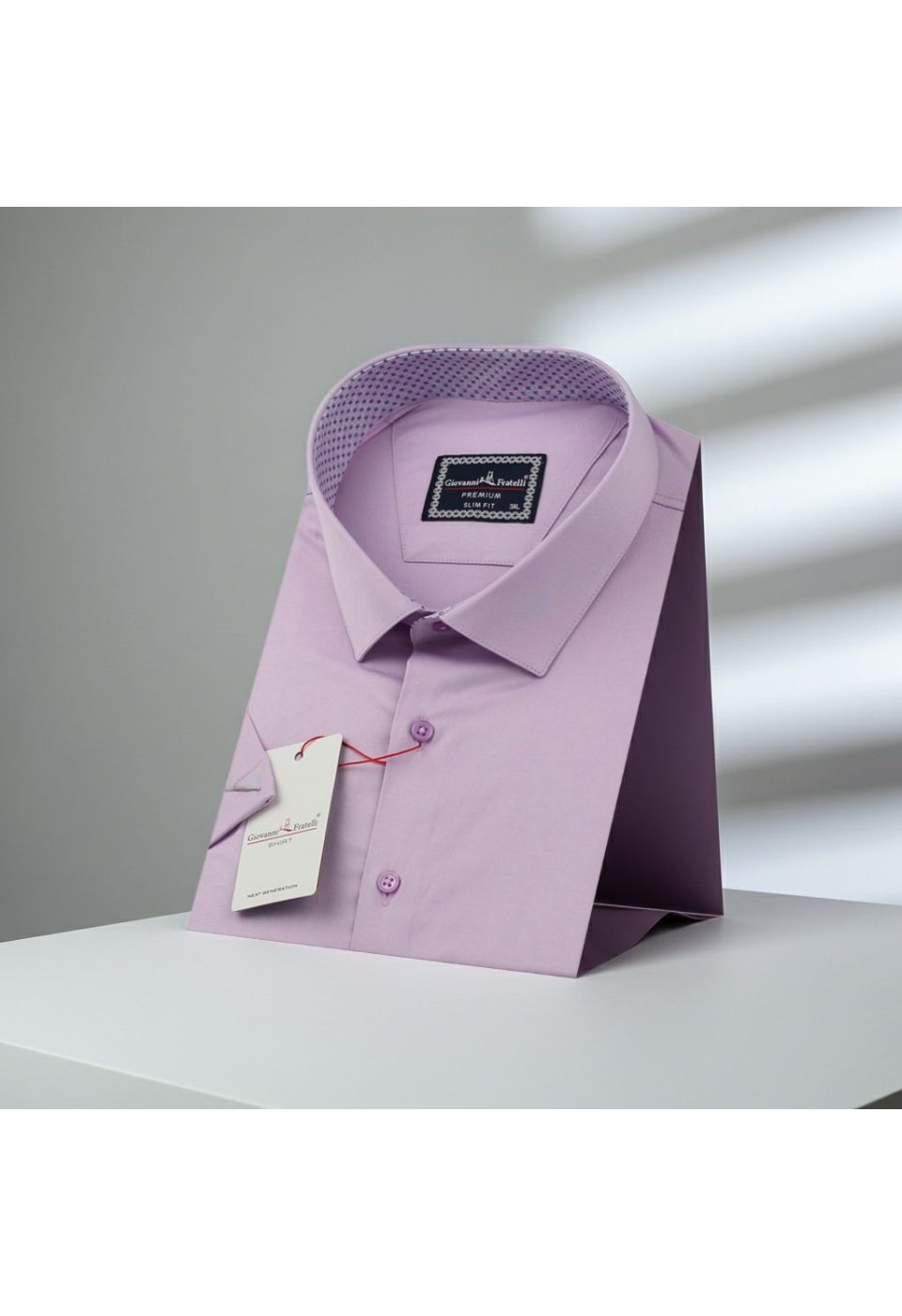 Büyük Beden Slim Fit Kısa Kol Düz Renk Erkek Gömlek 4GMK313049004 - Giovanni Fratelli