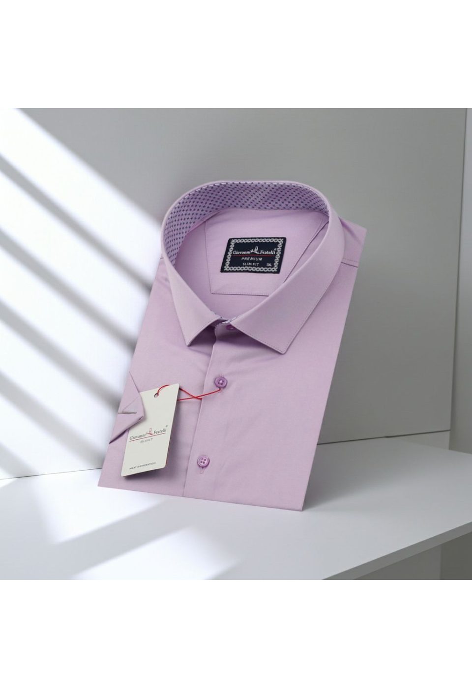 Büyük Beden Slim Fit Kısa Kol Düz Renk Erkek Gömlek 4GMK313049004 - Giovanni Fratelli