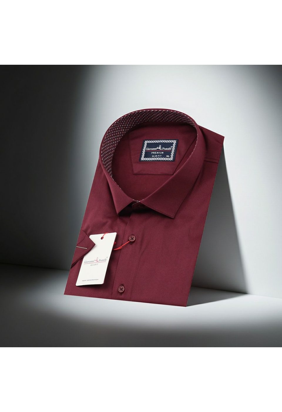 Büyük Beden Slim Fit Kısa Kol Düz Renk Erkek Gömlek 4GMK313049005 - Giovanni Fratelli
