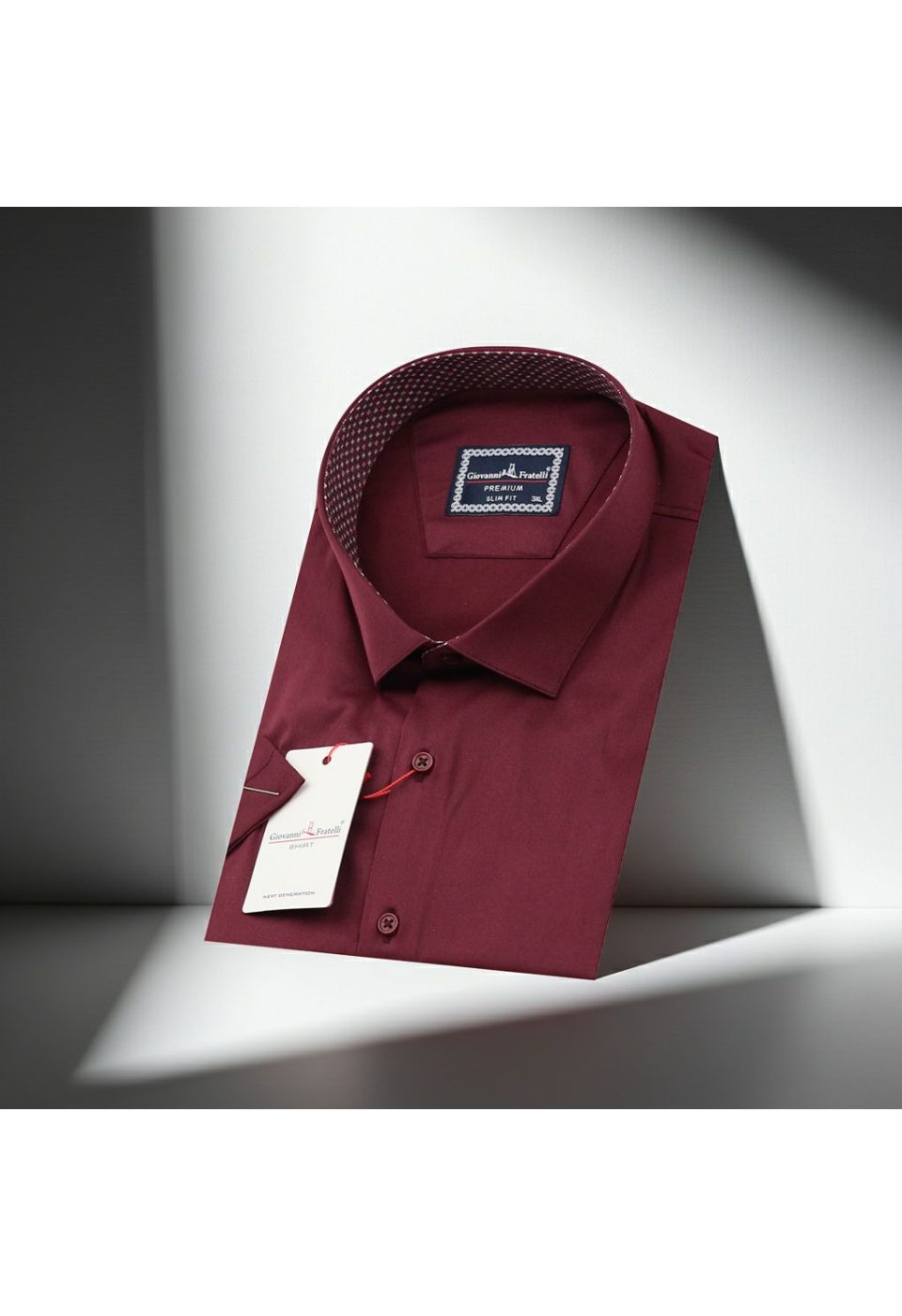 Büyük Beden Slim Fit Kısa Kol Düz Renk Erkek Gömlek 4GMK313049005 - Giovanni Fratelli