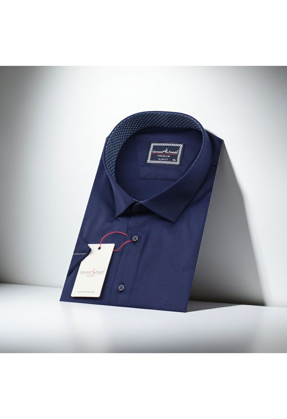 Büyük Beden Slim Fit Kısa Kol Düz Renk Erkek Gömlek 4GMK313049006 - Giovanni Fratelli