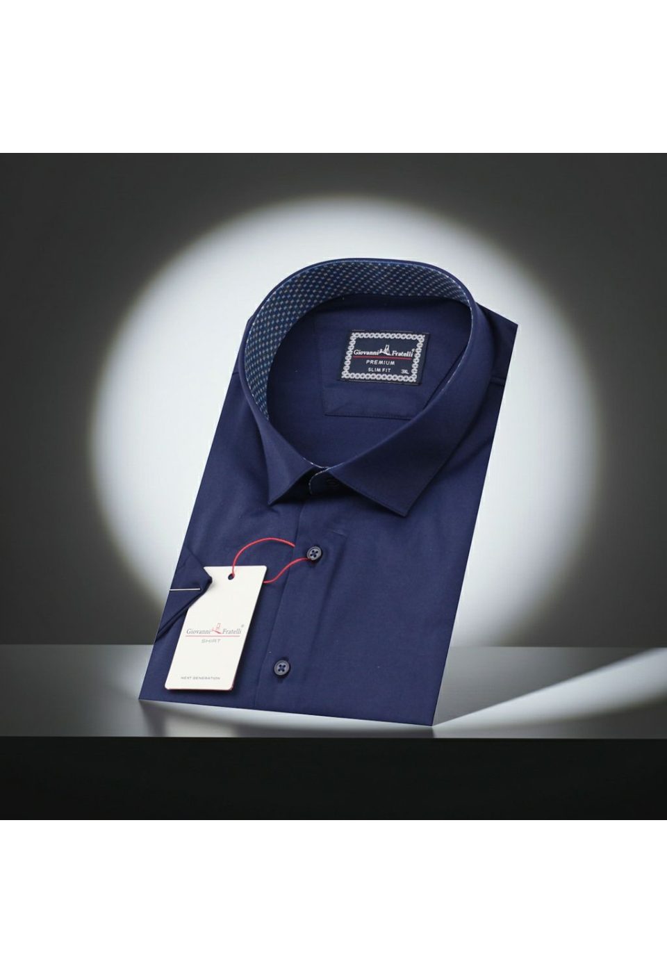Büyük Beden Slim Fit Kısa Kol Düz Renk Erkek Gömlek 4GMK313049006 - Giovanni Fratelli