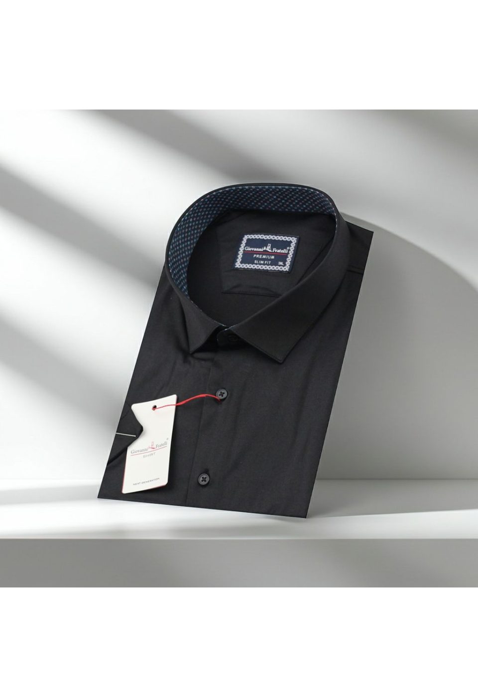 Büyük Beden Slim Fit Kısa Kol Düz Renk Erkek Gömlek 4GMK313049009 - Giovanni Fratelli