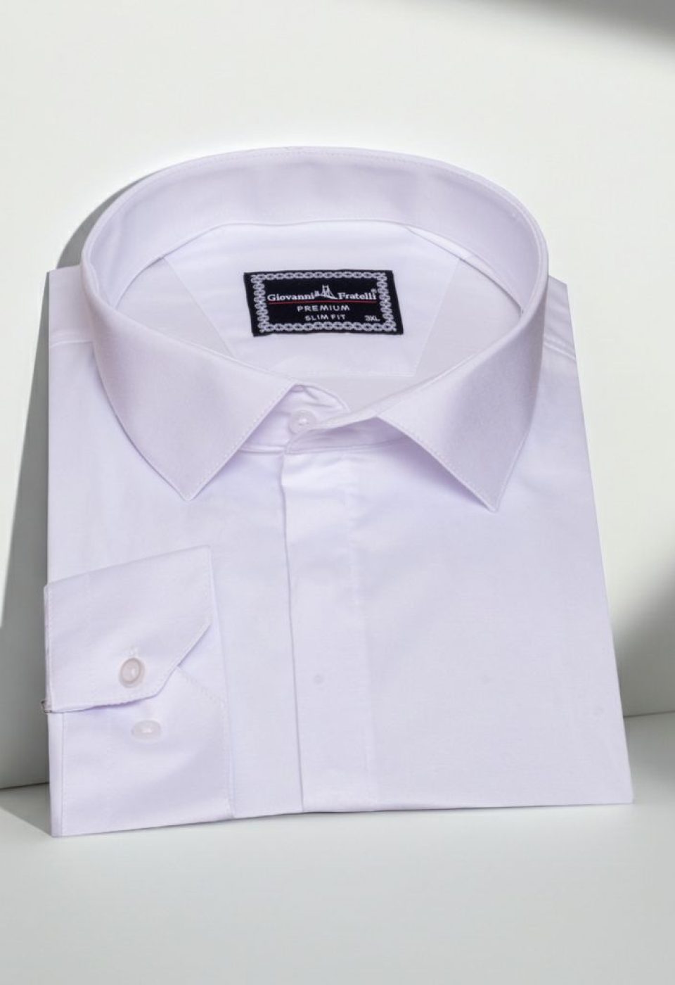 Büyük Beden Slim Fit Uzun Kol Düz Renk Saten Erkek Gömlek 4GMK313052001