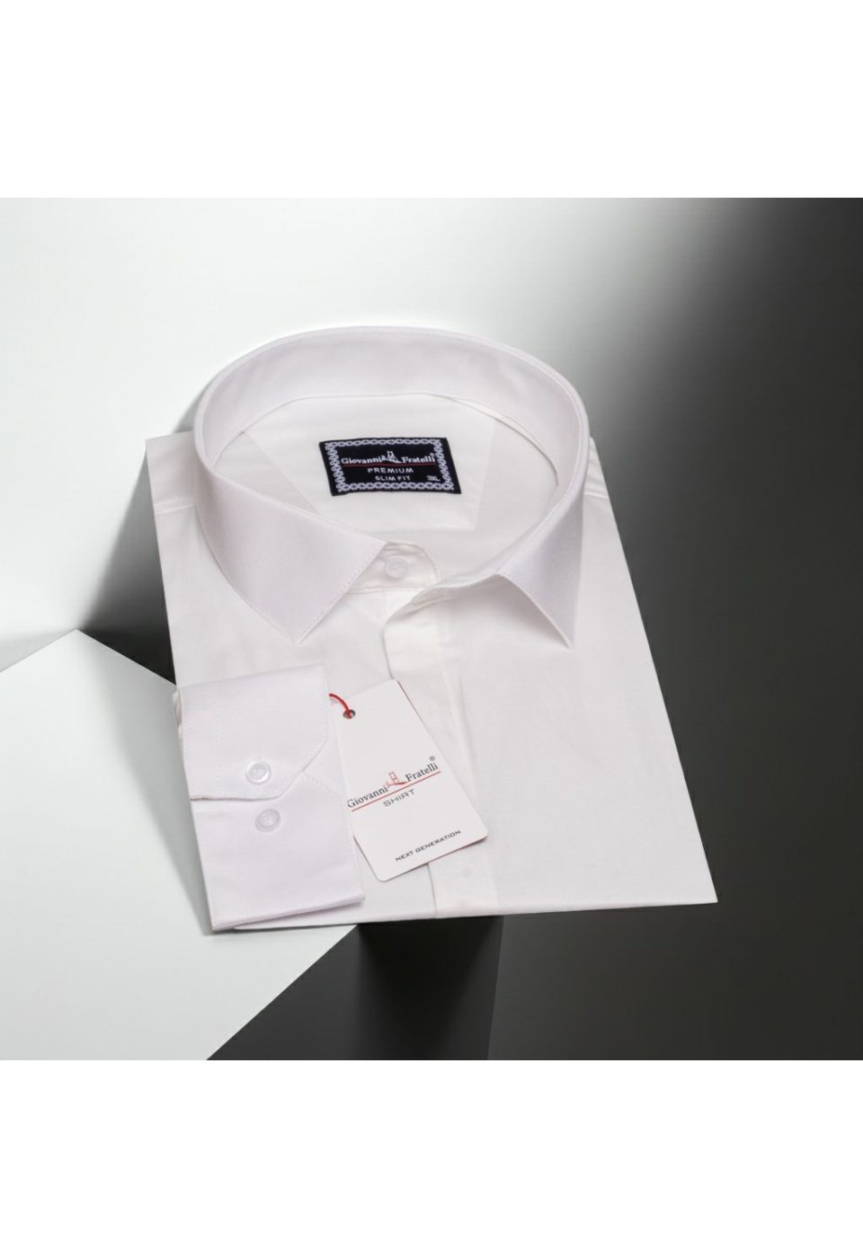 Büyük Beden Slim Fit Uzun Kol Düz Renk Saten Erkek Gömlek 4GMK313052002 - Giovanni Fratelli
