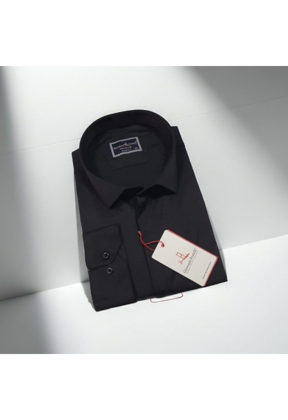 Büyük Beden Slim Fit Uzun Kol Düz Renk Saten Erkek Gömlek 4GMK313052003 - Giovanni Fratelli