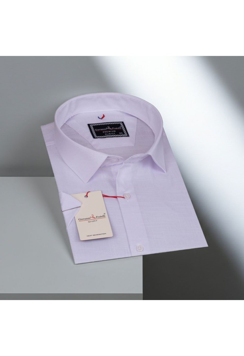 3054 BT CR K 001 Büyük Beden Slim Fit Kısa Kol Desenli Erkek Gömlek 4GMK313054001 - Giovanni Fratelli
