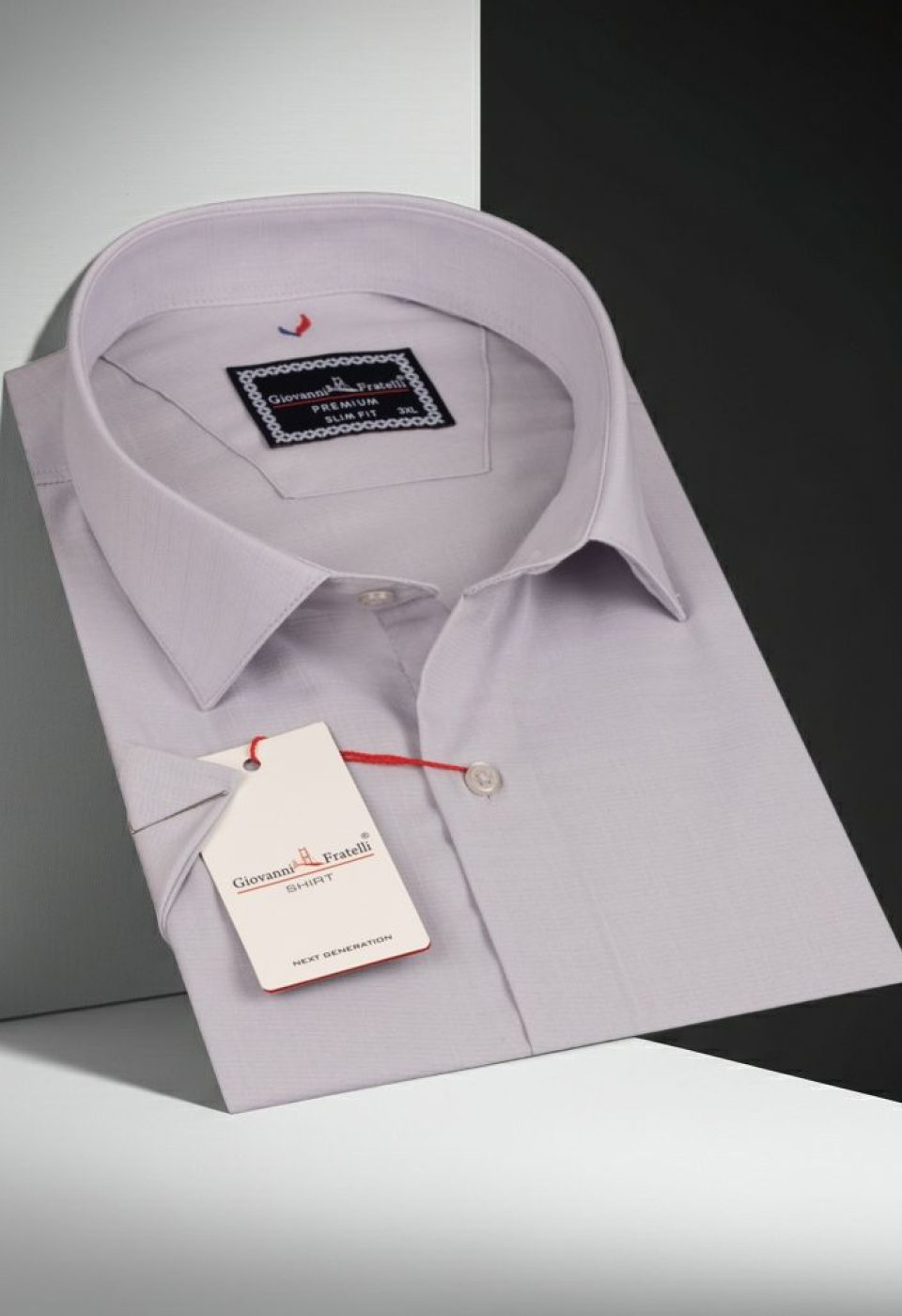 Büyük Beden Slim Fit Kısa Kol Desenli Erkek Gömlek 4GMK313054007