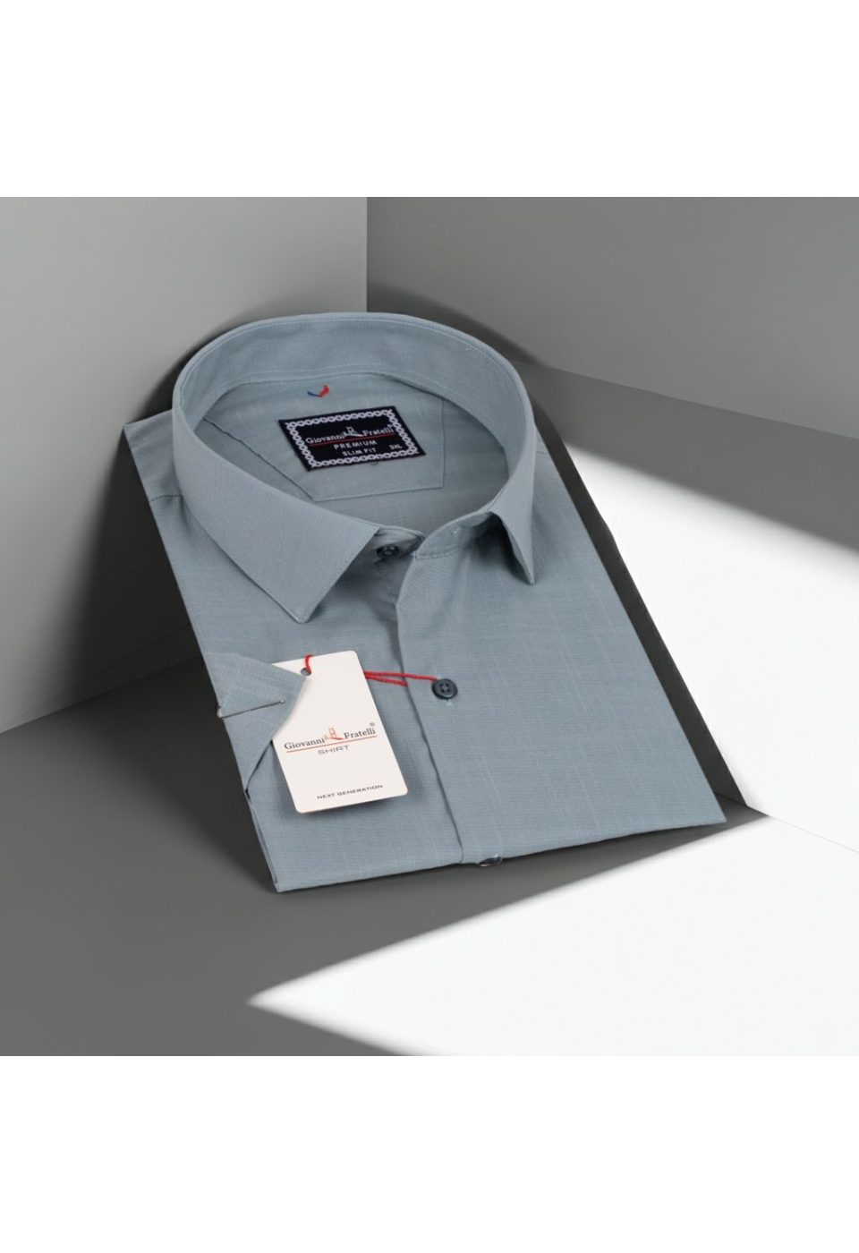 3054 BT CR K 008 Büyük Beden Slim Fit Kısa Kol Desenli Erkek Gömlek 4GMK313054008 - Giovanni Fratelli