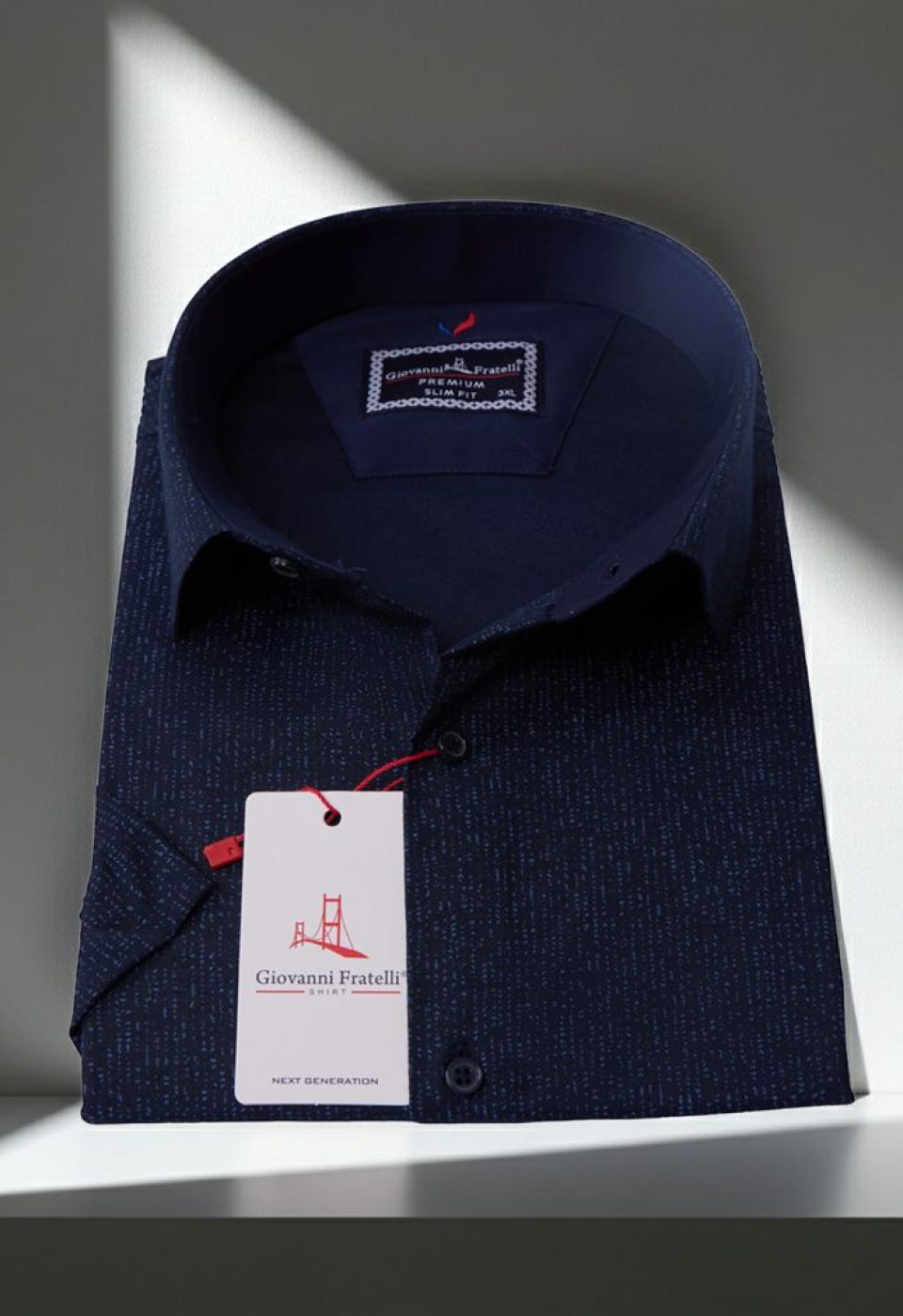 Büyük Beden Slim Fit Kısa Kol Desenli Erkek Gömlek 4GMK313056003