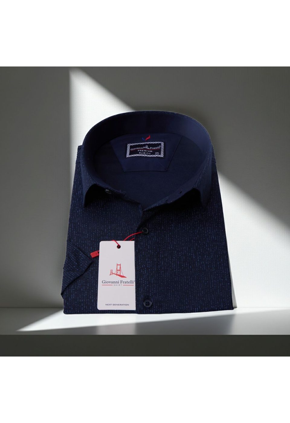 Büyük Beden Slim Fit Kısa Kol Desenli Erkek Gömlek 4GMK313056003 - Giovanni Fratelli