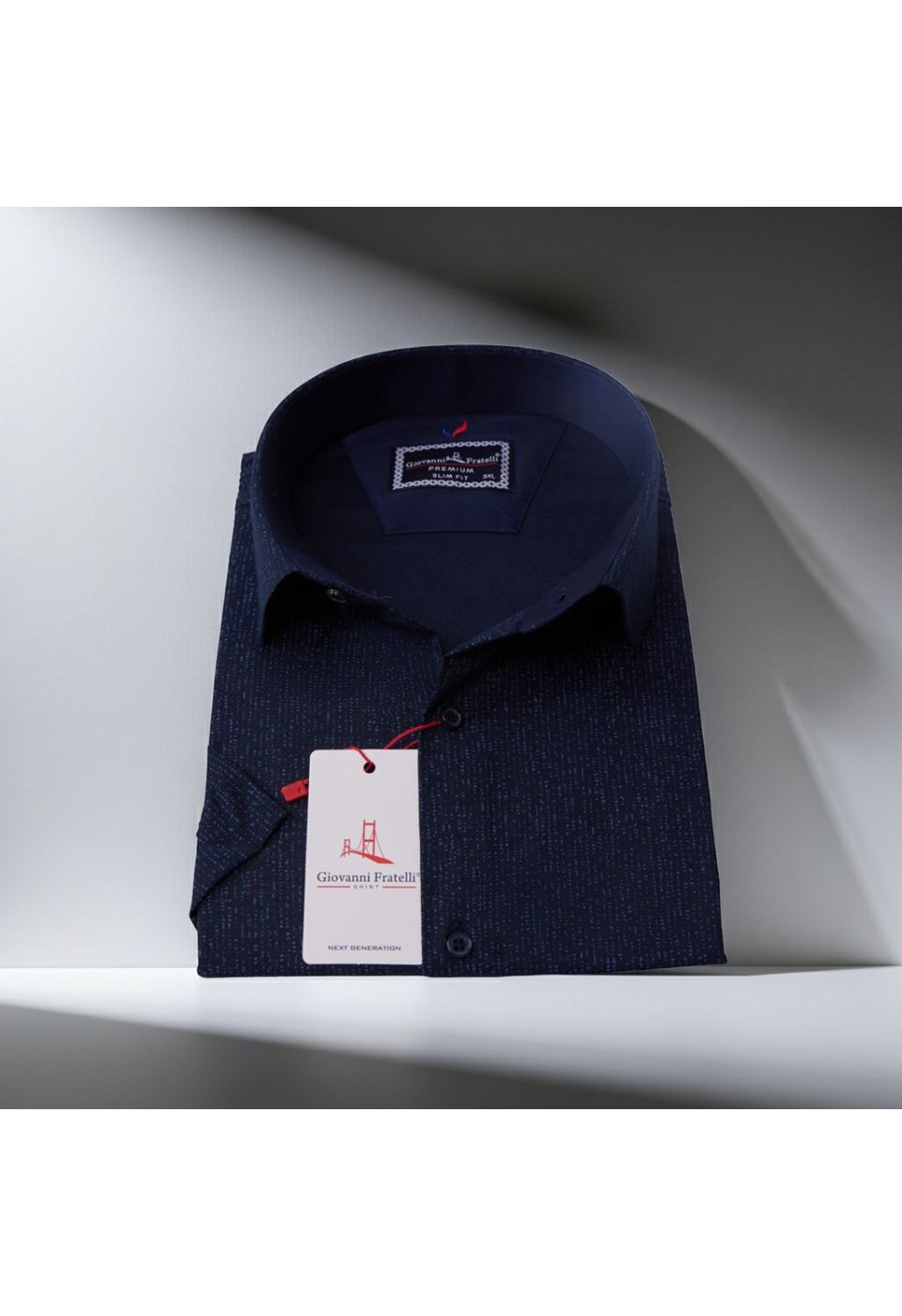 Büyük Beden Slim Fit Kısa Kol Desenli Erkek Gömlek 4GMK313056003 - Giovanni Fratelli