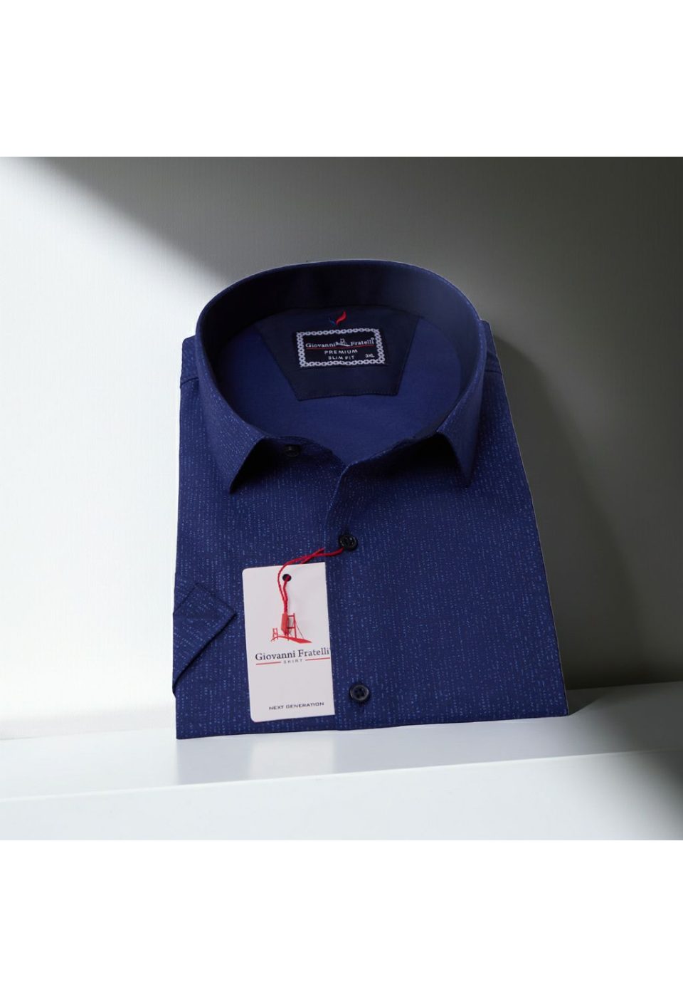 Büyük Beden Slim Fit Kısa Kol Desenli Erkek Gömlek 4GMK313056005 - Giovanni Fratelli