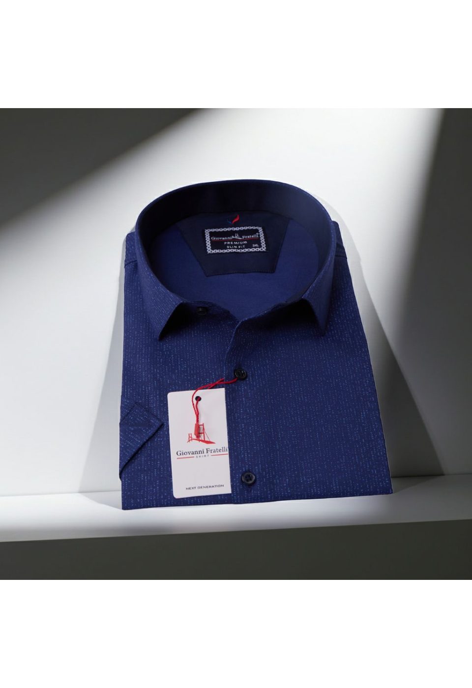 Büyük Beden Slim Fit Kısa Kol Desenli Erkek Gömlek 4GMK313056005 - Giovanni Fratelli