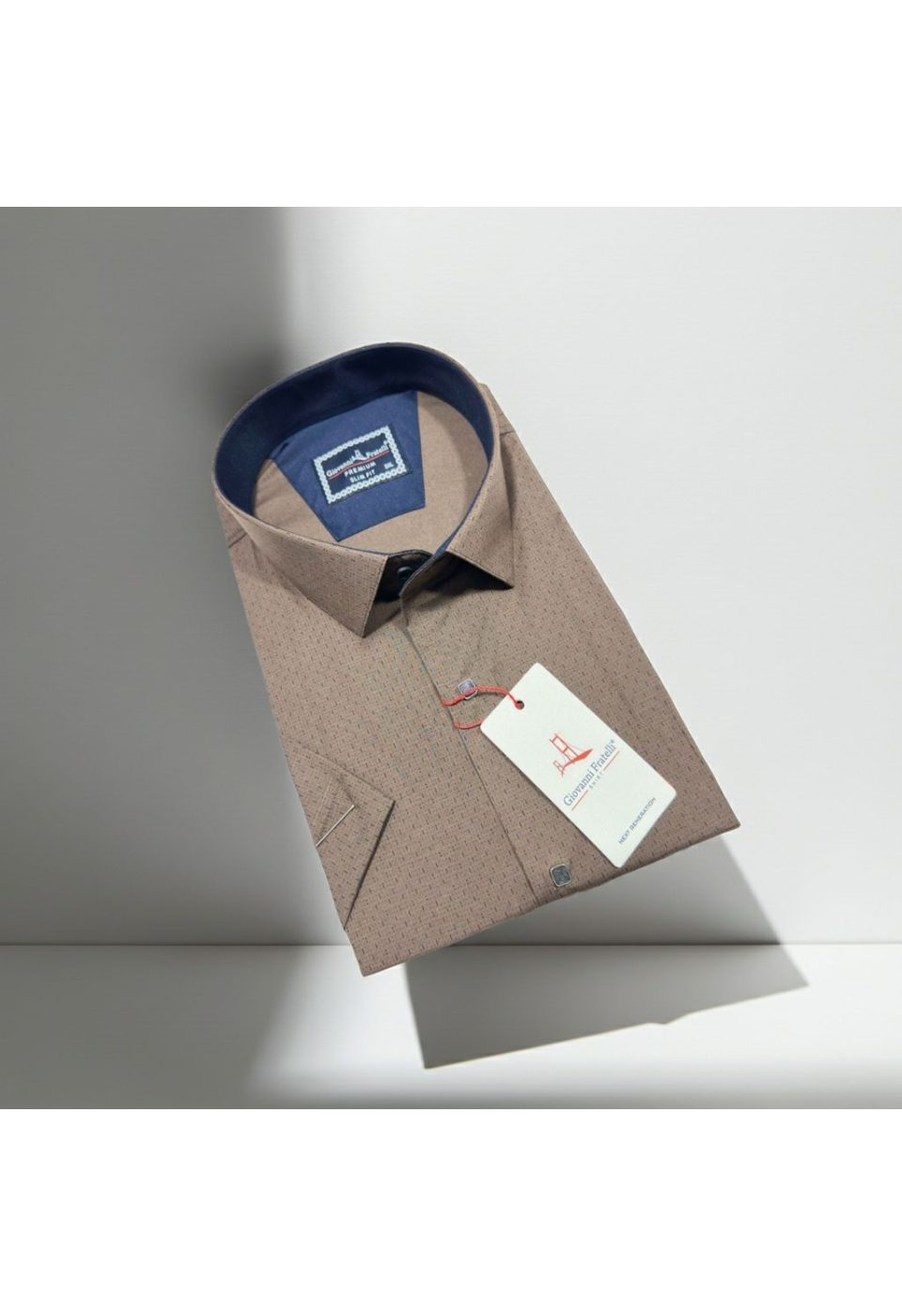 Büyük Beden Slim Fit Kısa Kol Desenli Erkek Gömlek 4GMK313057003 - Giovanni Fratelli
