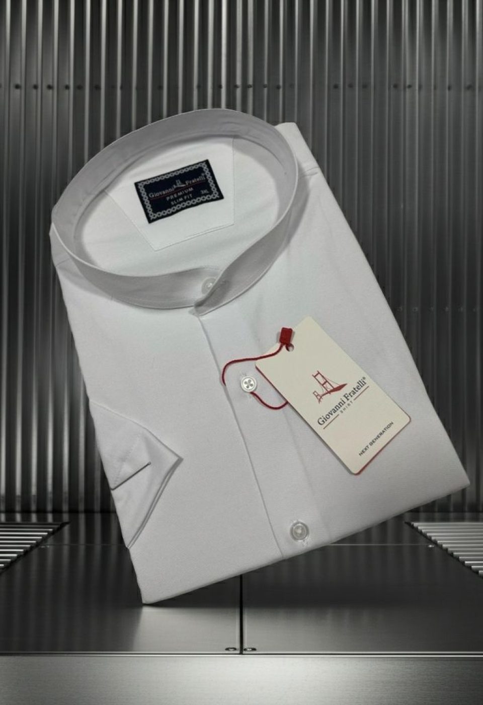 Hakim Yaka Büyük Beden Slim Fit Kısa Kol Desenli Armürlü Jakar Erkek Gömlek 4GMK313059001