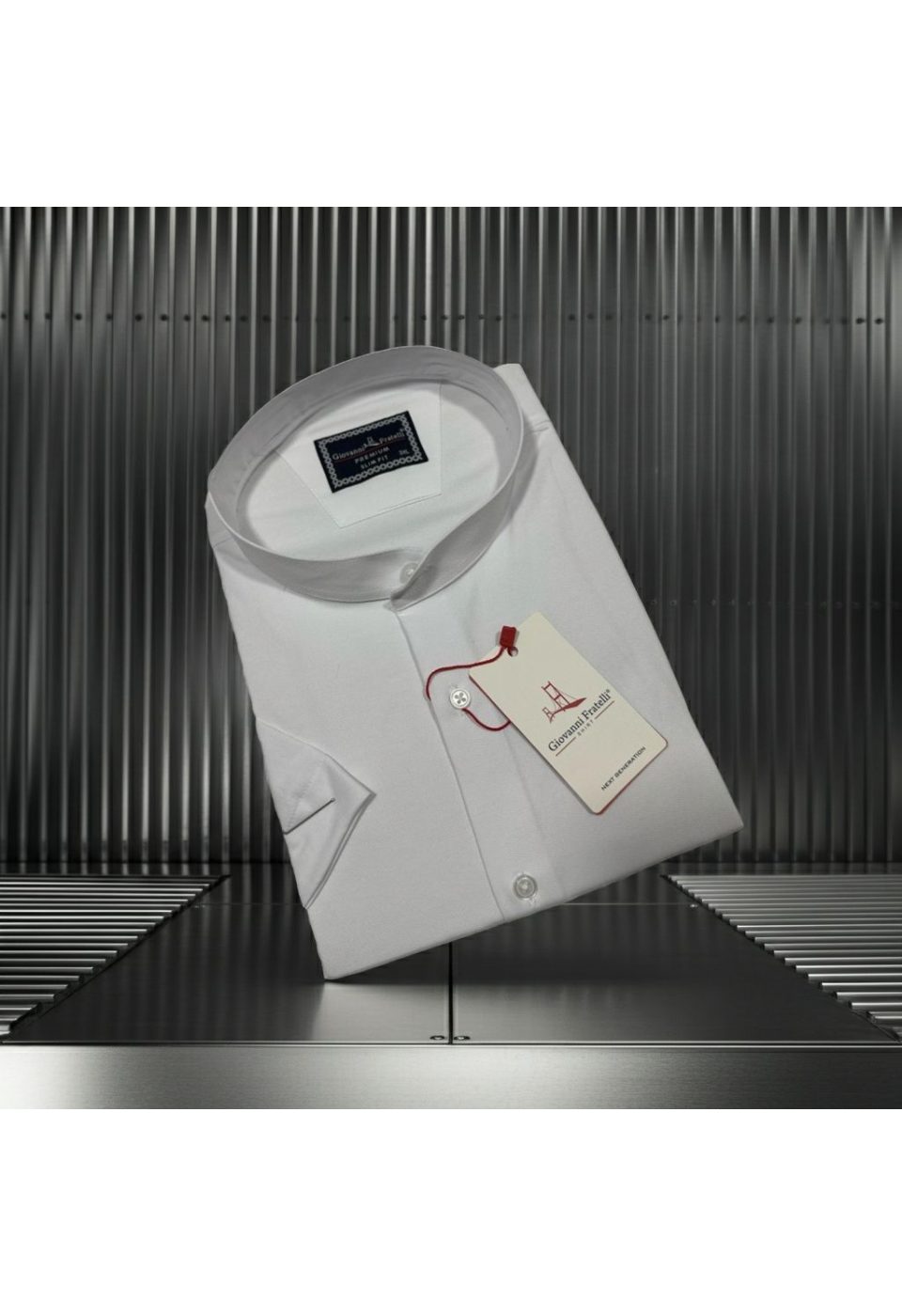 3059 BT CR K HK JKR 001 Hakim Yaka Büyük Beden Slim Fit Kısa Kol Desenli Armürlü Jakar Erkek Gömlek 4GMK313059001 - Giovanni Fratelli
