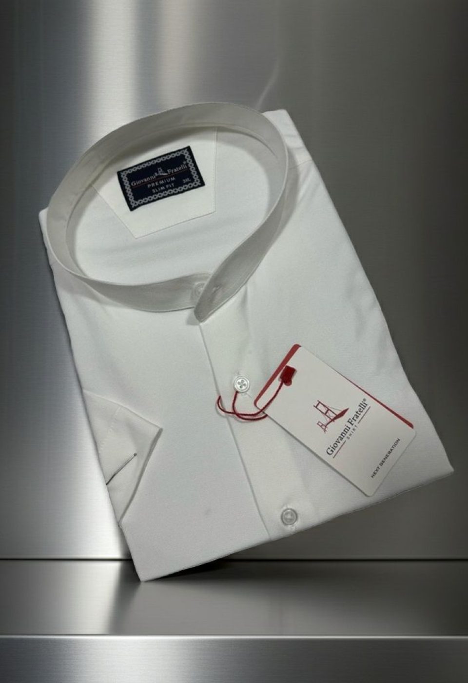 Hakim Yaka Büyük Beden Slim Fit Kısa Kol Desenli Armürlü Jakar Erkek Gömlek 4GMK313059002