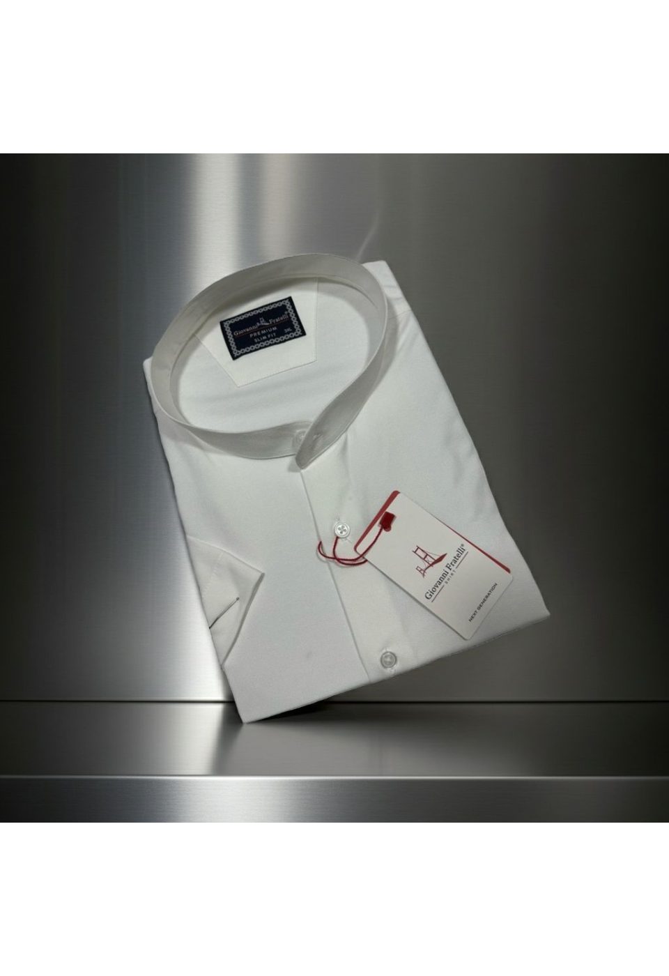 3059 BT CR K HK JKR 002 Hakim Yaka Büyük Beden Slim Fit Kısa Kol Desenli Armürlü Jakar Erkek Gömlek 4GMK313059002 - Giovanni Fratelli