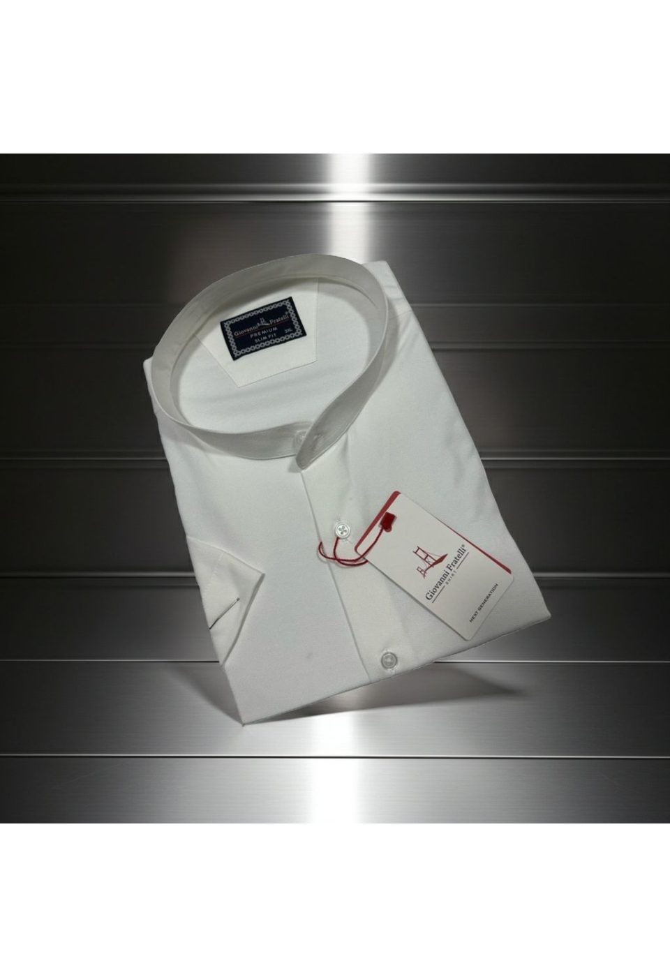 3059 BT CR K HK JKR 002 Hakim Yaka Büyük Beden Slim Fit Kısa Kol Desenli Armürlü Jakar Erkek Gömlek 4GMK313059002 - Giovanni Fratelli