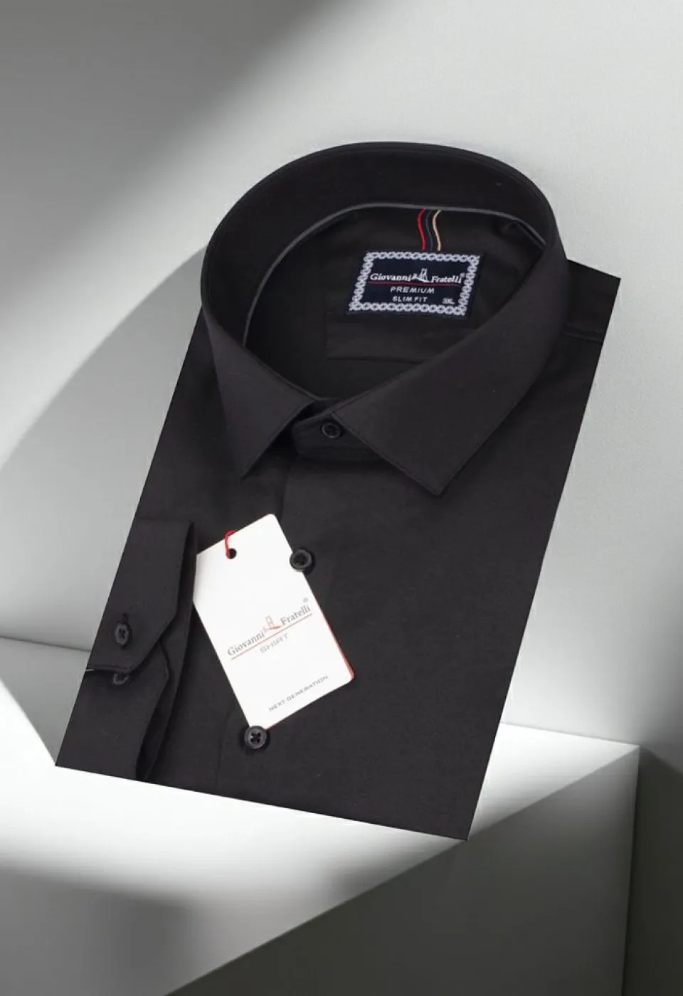 Büyük Beden Slim Fit Uzun Kol Düz Renk Saten Erkek Gömlek 4GMK313060003