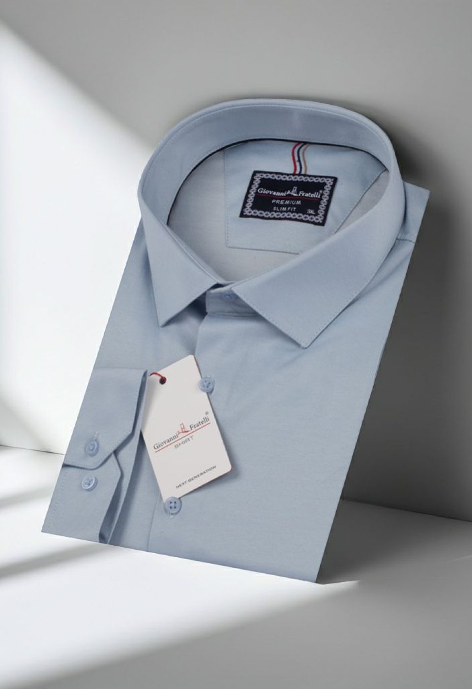 Büyük Beden Slim Fit Uzun Kol Düz Renk Saten Erkek Gömlek 4GMK313060004
