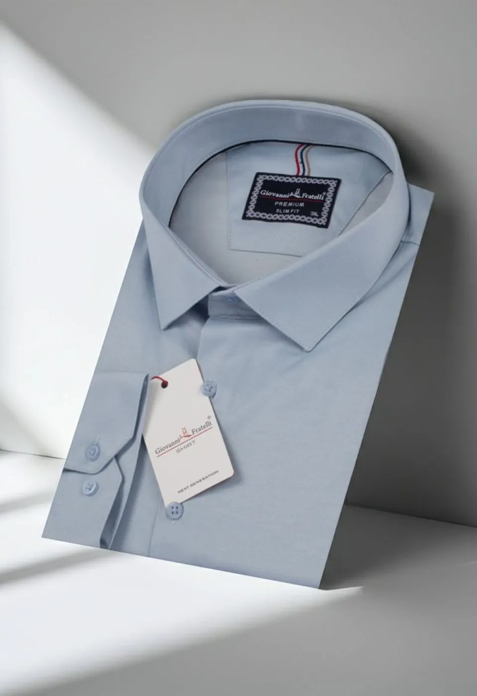 Büyük Beden Slim Fit Uzun Kol Düz Renk Saten Erkek Gömlek 4GMK313060004