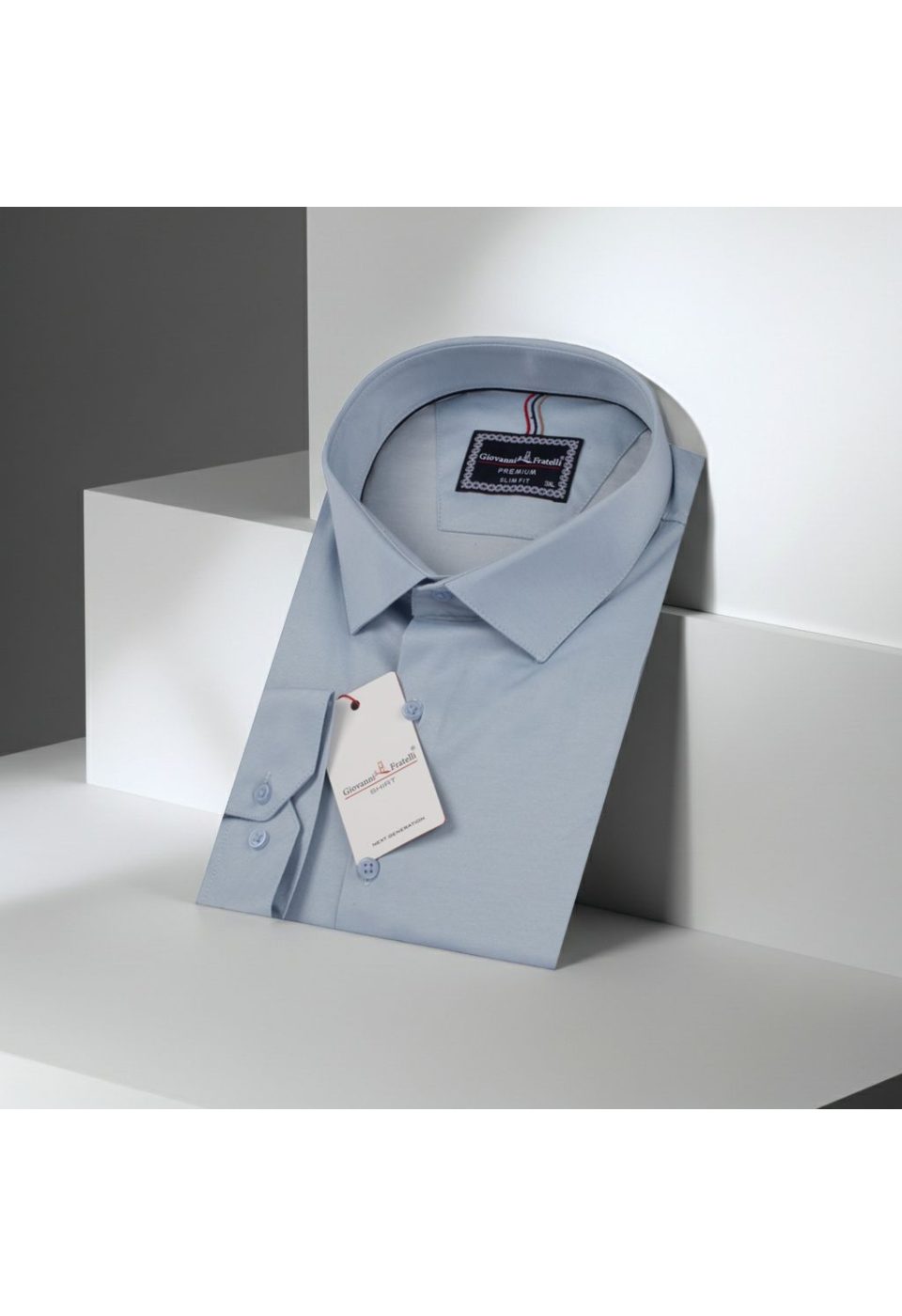 Büyük Beden Slim Fit Uzun Kol Düz Renk Saten Erkek Gömlek 4GMK313060004 - Giovanni Fratelli